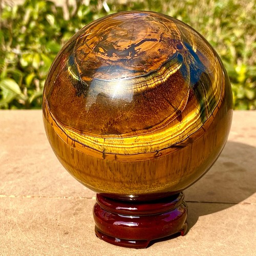 3.32LB Natural Tiger Eye stone ball quartz crystal ball Reiki healing - 第 9/13 張圖片