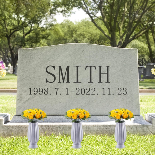 Cemetery Vase for Grave Decorations with Metal Spike Headstones Flower Holder - Picture 7 of 12