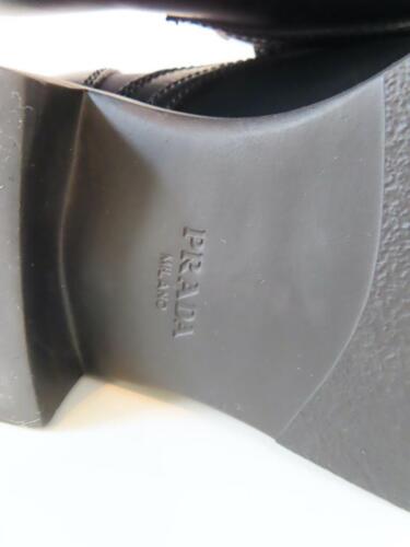 Botas de Combate PRADA Azul Marino Re-Nailon/Cuero Logo Triángulo EUR 38 $1,360 - Imagen 10 de 11