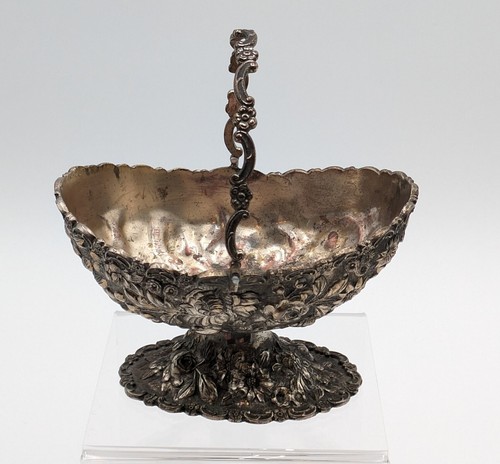 Manija oscilante de cesta de patas florales en relieve vintage hecha en Japón - Imagen 2 de 16