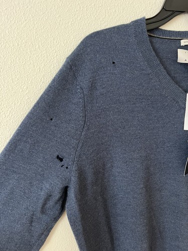 Joseph Abboud Merino Wool Sweater size M Navy Blue - Picture 5 of 6