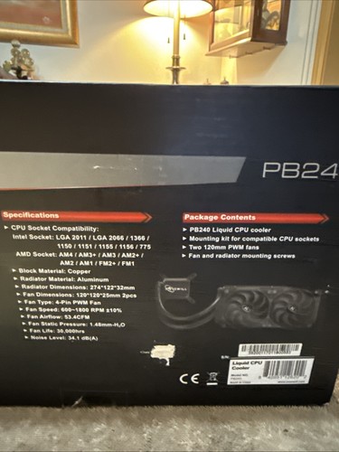 Rosewill PB240 Liquid CPU Cooler - High Performance - New - Picture 3 of 5
