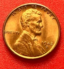 1942-S Lincoln Wheat Cent Penny GEM RED BU From an Original Bank Roll