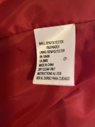NEW TAHARI ASL Skirt Suit Merlot Red Ruffle Jacket and Skirt Size 12 Retail $280 - Picture 6 of 6