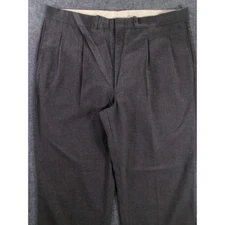 Farah Trousers Men 40 Dark Gray Formal Pleated Classic Tailored Vintage Business