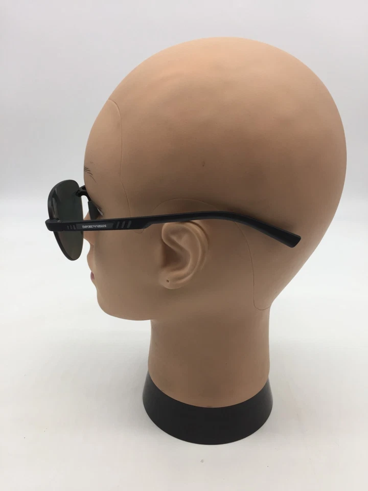 Gafas de sol de diseñador Emporio Armani negras mate 63-14-150 lentes grises Foto 4 de 4