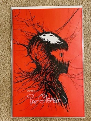 CARNAGE: BLACK, WHITE & BLOOD #1   Signed Patrick Gleason Virgin Web-Head