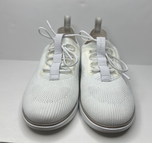 Cole Haan ZeroGrand Sneaker Shoes Womens Size 10B White Knit Comfort Casual - Picture 4 of 14