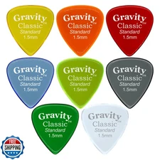 Gravity Guitar Picks - Acrylic - Classic Standard 1.5mm - 8 Color Assortment 