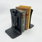Vintage Cast Iron Key Design Book Ends - Excellent Vintage Condition