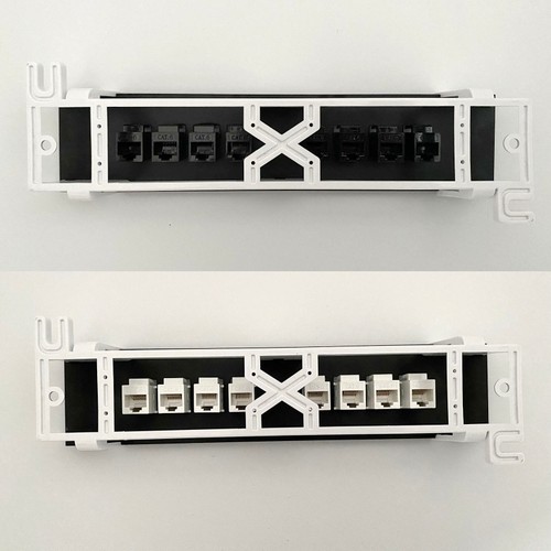 8 Ports Patch Panel CAT6 RJ45 Extender Keystone Gigabit LAN Coupler Plug - Afbeelding 5 van 10