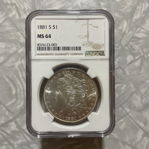 1881 S Morgan Silver Dollar NGC MS 64