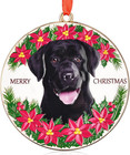 Labrador Christmas Ornament, 3D Metal Black Lab Hanging Xmas Dog Ornaments for T