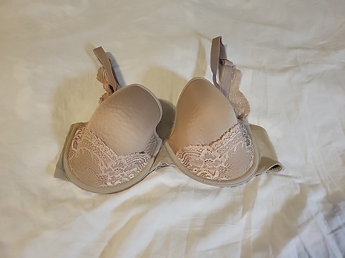ThirdLove BH 24/7 T-Shirt mit Spitzendetail Gr. 32F taupe leicht gefüttert 32DDD UW - Bild 2 von 11