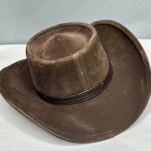 Cappello da cowboy vintage Bailey U-Rollit taglia 7-3/8 cinturino in pelle marrone Western USA - Foto 4 di 9