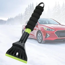 Oversized Car Ice Scraper Snow Brush 4.7" Soft Blade Foam Handle for SUVs Trucks