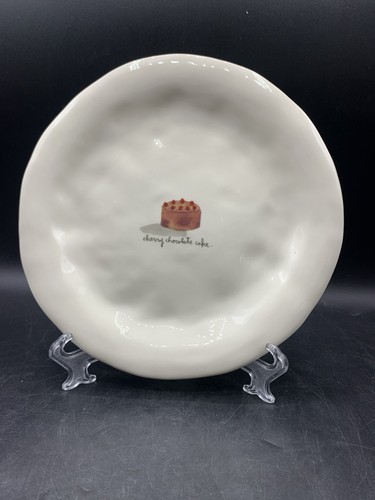 4 RAE DUNN Boutique Chocolate/Cheese/Marble Cake Dessert 8 1/4” Plates - Picture 12 of 13