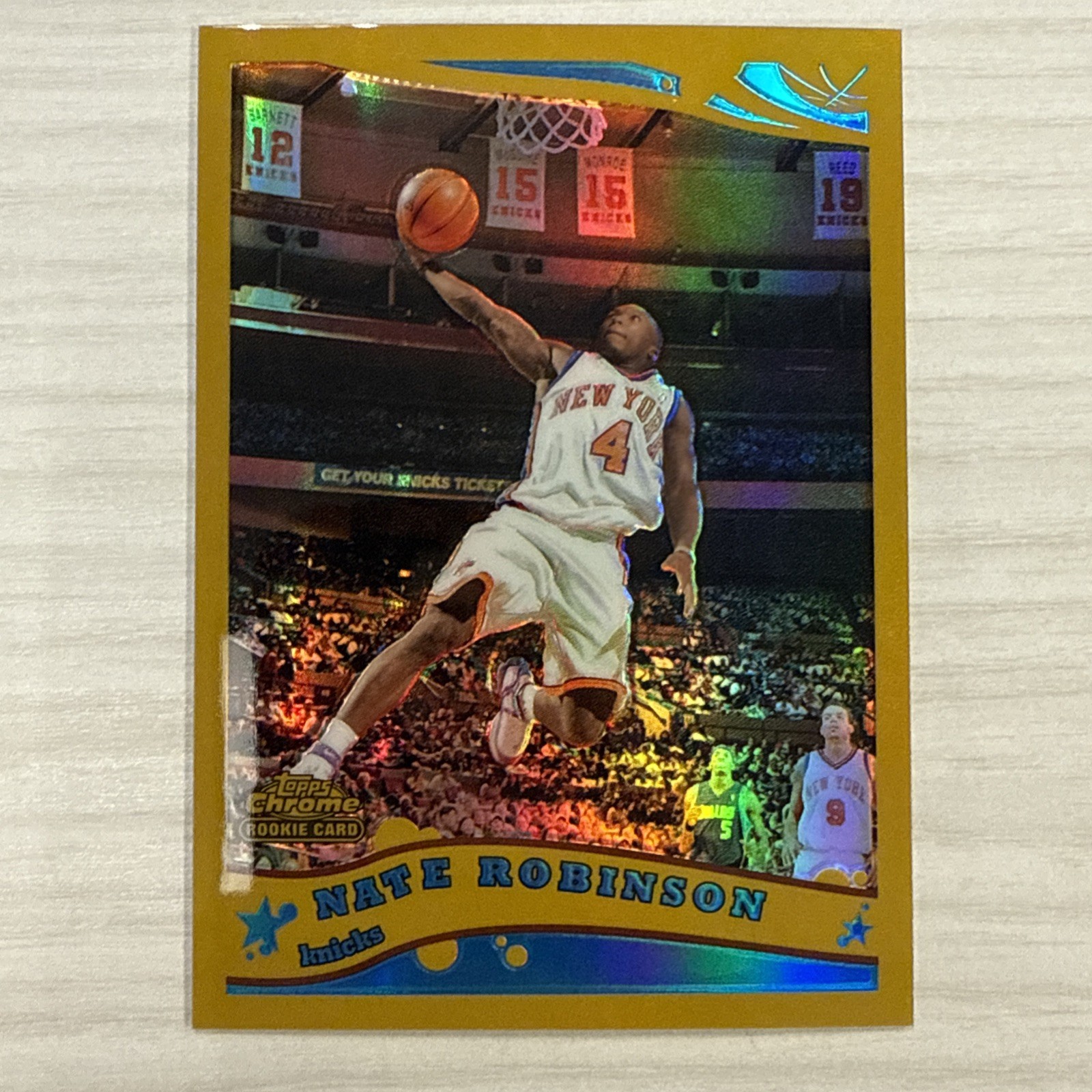 2005-06 Topps Chrome Nate Robinson RC Gold Refractor /99 #193