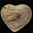 Arte Legno Olive Wood Heart Shaped Serving Tray/Bowl - 8.5x8 w/ tag - Italy