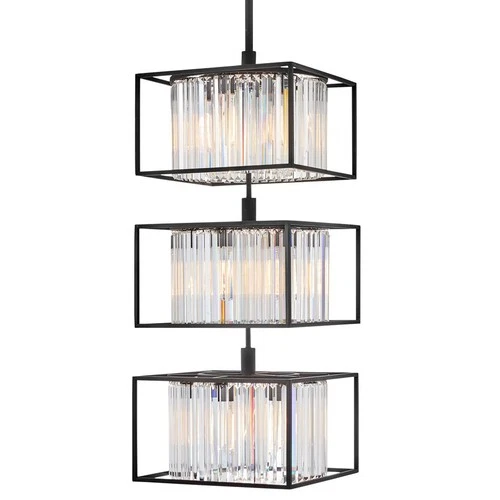 Hinkley Lighting 4558 Giada 18 Light 20"W Square Chandelier - Black - Picture 1 of 2