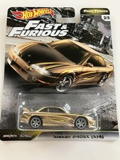Hot Wheels Fast & Furious Nissan 240SX S14 Fast Tuners Premium GJR64 JDM Gold
