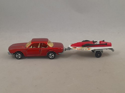 Juego de carreras Majorette 363 BMW 3.0 CSi + remolque de barco de carreras n.º 235 1:60 - Imagen 5 de 13