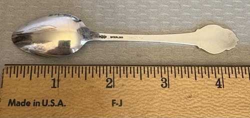 Springfield Massachusetts Sterling Silver Souvenir Spoon Demi 4.5" Manchester - Picture 6 of 8