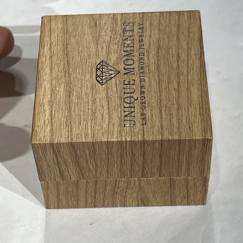 Unique Moments 1/2 KTTW-Schliff im Labor gezüchteter Diamant 10 KT Gold Bandring brandneu Größe 7 - Bild 10 von 11