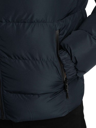 Superdry Men's Hooded Sports Puffer Jacket, Blue - Picture 4 of 8