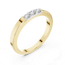 Prong Set helf Eternity Lovely Wedding Ring Round 3 pc Diamond Certfied c522