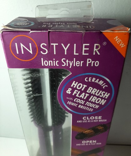 InStyler Ionic Styler Pro Ceramic Hot Brush & Flat Iron With Cool Touch Purple - Picture 3 of 4
