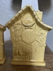 2 McCoy Wall Pocket Yellow Owl Cuckoo Clock Wall Pocket Cottagecore Hard To Find