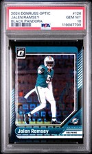 Jalen Ramsey 2024 Panini Donruss Optic #126 Black Pandora 19/25 PSA 10