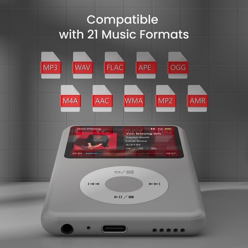 Lettore Mp3 con Bluetooth Y1 128G Innioasis Lettore Musicale Digitale Portatile Min... - Foto 4 di 8