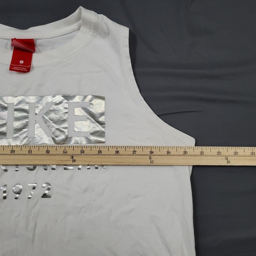 Nike Shirt Damen Große L Ärmellos Tank Sportswear Pullover Leicht Weiß - Bild 6 von 13