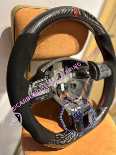 REAL CARBON FIBER Steering Wheel FOR CC/Eos/Golf/Jetta/Passat/Tiguan/NO PADDLES - Picture 5 of 6