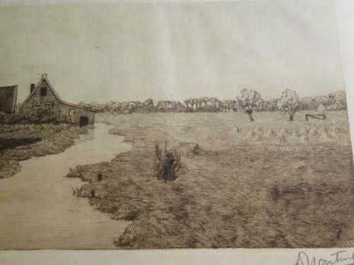 Oskar Paul MATTHES (1872-1956) EAU FORTE PAYSAGE HOLLANDE IMPRESSIONNISME SIGNEE - Imagen 4 de 5