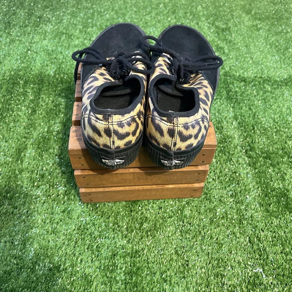 Vans Auténticos Zapatos de Skate Plataforma Creeper Para Mujer 9 Usados Negro Leopardo Foto 2 de 4
