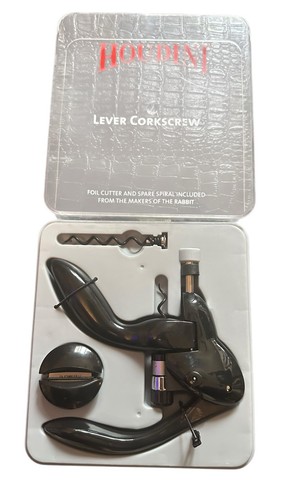 NEW Houdini Lever Corkscrew Wine Bottle Opener Foil Cutter Spare Spiral Included - Picture 2 of 4