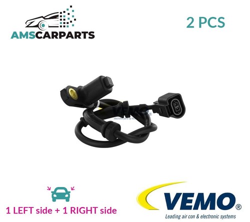 ABS WHEEL SPEED SENSOR PAIR FRONT V25-72-0057 VEMO 2PCS NEW OE REPLACEMENT