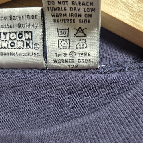 Vintage Flintstones Shirt Kids XL Cartoon Network Fred Pocket Long Sleeve 90s - Picture 12 of 12