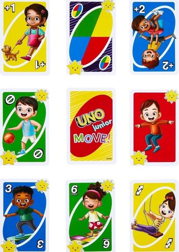 UNO Junior Kartenspiel für Kinder mit einfachen Regeln, Spielstufen & Tiermatte... - Bild 4 von 6