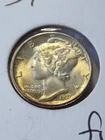 1937 Mercury Dime  Gem BU Full Bands With Toning