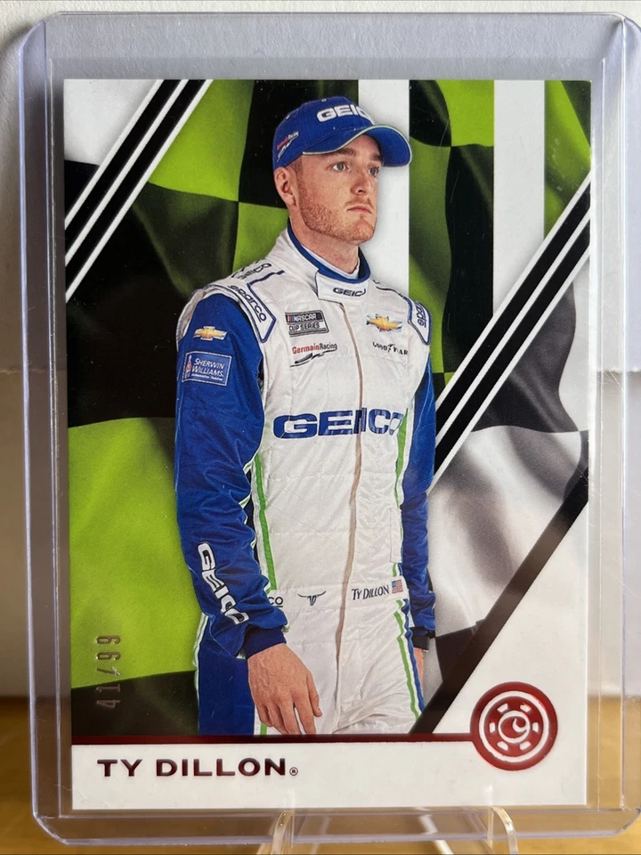 2020 Panini Chronicles - Chronicles Autographs Ty Dillon #11 /25 & Red Base /99 - Image 2 of 4