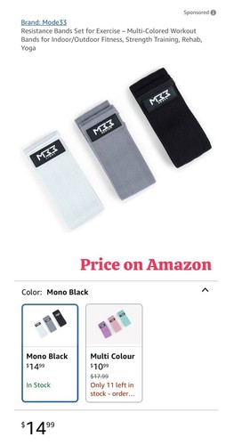 Resistance Bands Set  Exercise - Black & White Workout Bands for Indoor/Outdoor - Bild 1 von 8