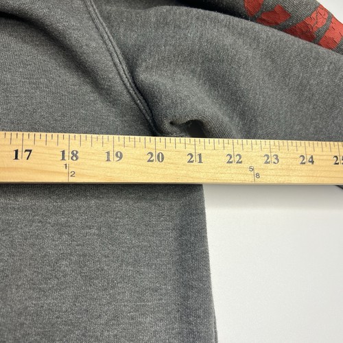 Carhartt Hoodie Sweatshirt Men S Gray Spell Out Hooded Pocket Outdoor Work - Picture 8 of 8