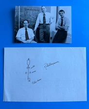 Robert Mauer  Physicist Invented Optical Fiber Hand Signed Original Sketch Fiber