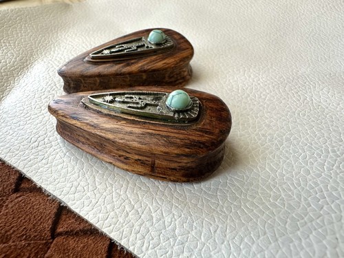 LARGE ~ Handmade ~ Ear Gauge ~ PLUG ~ Teardrop Desert ~ Turquoise - Picture 2 of 7