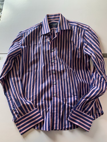 Spier Mackay Contemporary LS Button Down Shirt Size S Purple/Blue Vert Striped - Picture 1 of 11