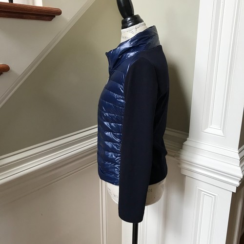 NEU Amina Rubinacci gefütterte Daunenjacke Mantel Damen 40 Small dunkelblau Reißverschluss - Bild 8 von 12
